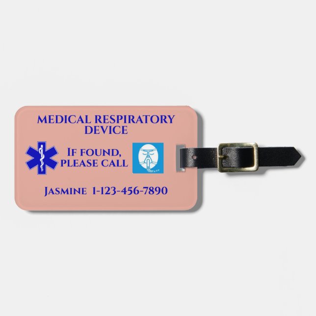 Läkemedel för andningsskydd CPAP Maskin Bagagebricka (Horisontell Framsida)