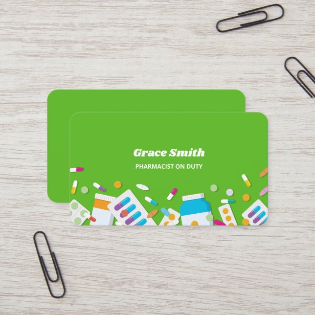 Läkemedel för farmaci visitkort (Fram/Back In Situ)