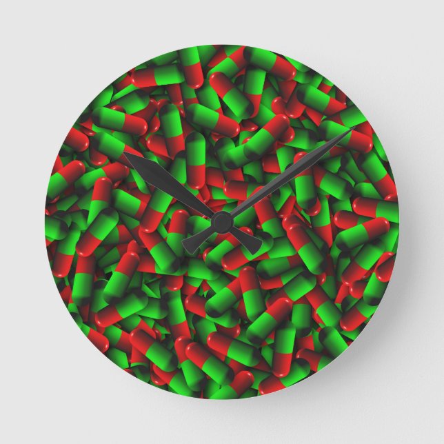 Läkemedel för röda gröntar rund klocka (Framsida)