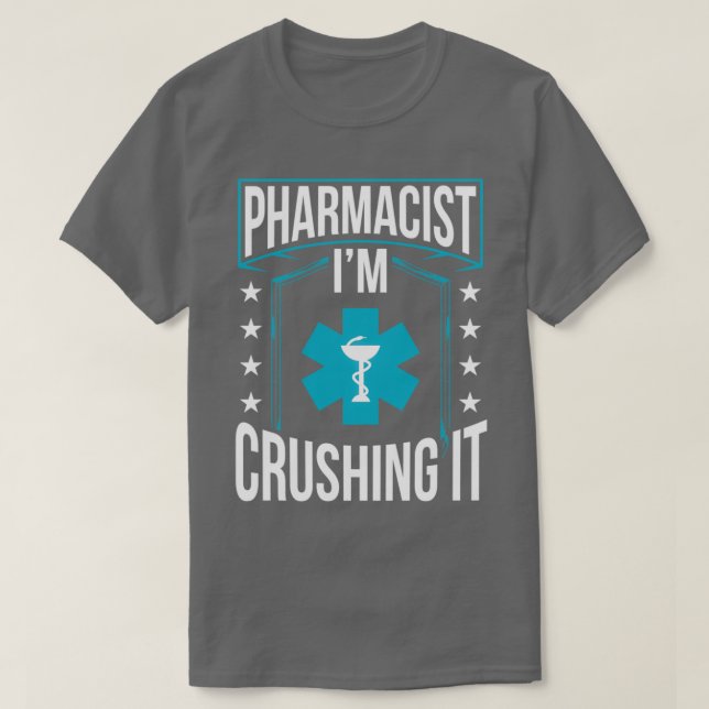 Läkemedel Ix27m Förkrossning Apotekärt farmaceut 6 T Shirt (Design framsida)