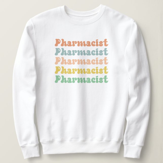 Läkemedel Retro Groovy Pharmacy T Shirt (Design framsida)