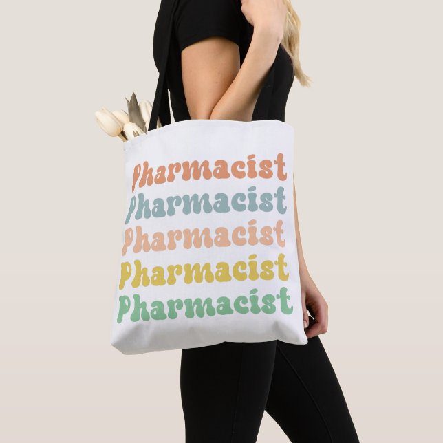 Läkemedel Retro Groovy Pharmacy Tygkasse (Närbild)