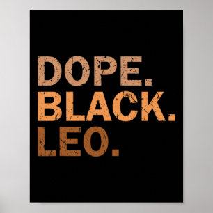 Läkemedel Svart Leo Melanin Afrikanska Zodiac Leo  Poster