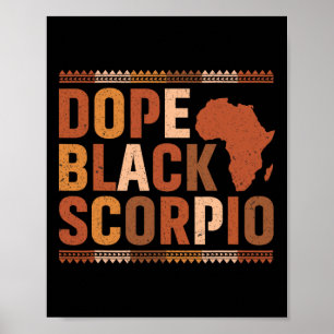 Läkemedel Svart Skorpion Melanin Afrikansk Histori Poster