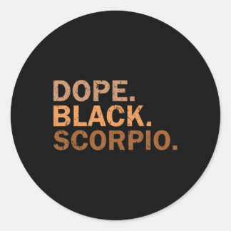 Läkemedel Svart Skorpion Melanin Afrikansk Zodiak  Runt Klistermärke