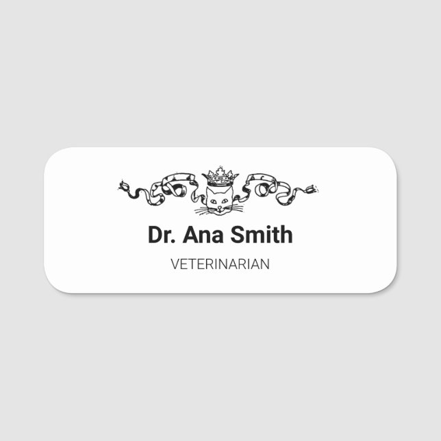 Läkemedelsföretag för katter namnbricka (Framsida)