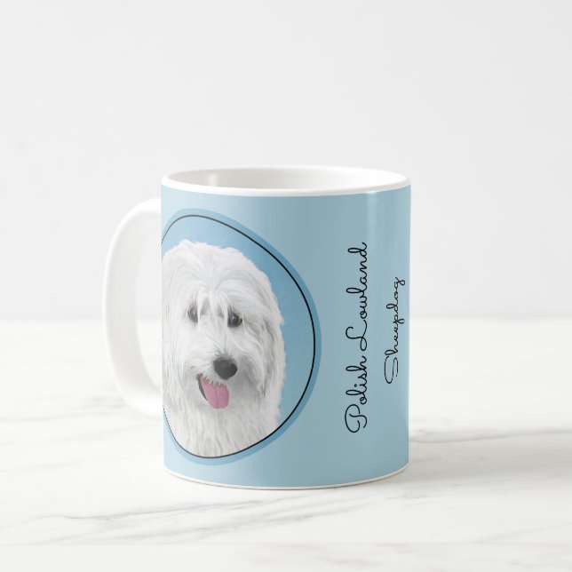 Läkemedelsmålning - Hund Art Kaffemugg (Framsida vänster)