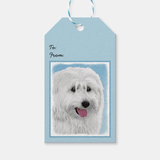 Läkemedelsmålning - Hund Art Presentetikett (Framsidan)