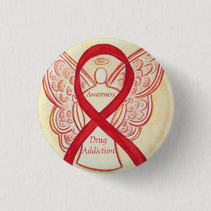 Läkemedelsmedvetenhet Ribbon Angel Anpassningsbar Knapp