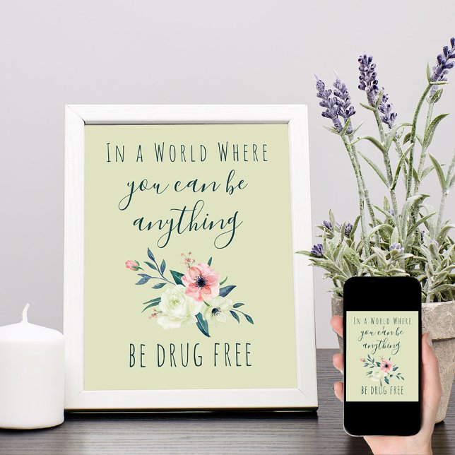 Läkemedelsoffert Vattenfärgad Blommigt ska vara lä Poster (Skapare uppladdad)
