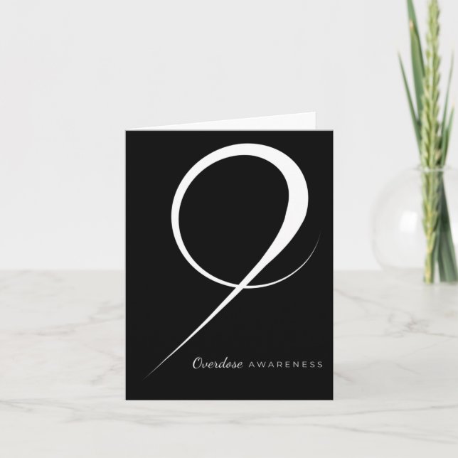 Läkemedelsöverdosering Medvetenhet Ribbon Kort (Framsida)