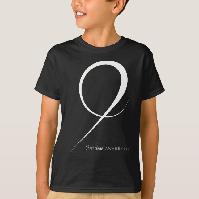 Läkemedelsöverdosering Medvetenhet Ribbon T Shirt (Framsida)