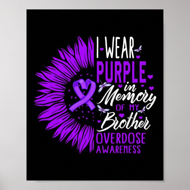 Läkemedelsöverdosering Medvetenhet till minnet av  Poster (Framsidan)