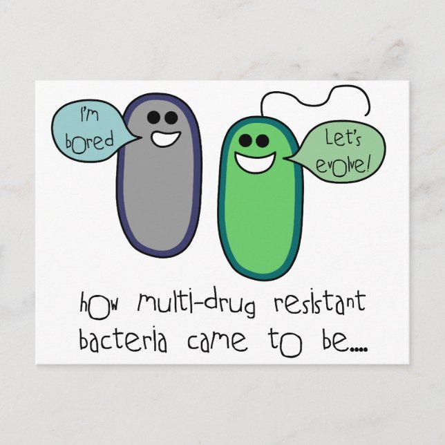 Läkemedelsresistens Vykort (Framsida)