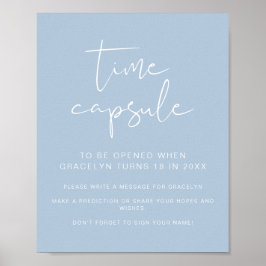 Läkemedelssnittyppel Pastel Blue Baby Shower Time Poster