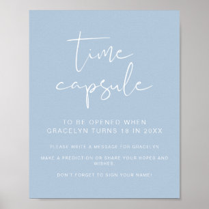 Läkemedelssnittyppel Pastel Blue Baby Shower Time Poster