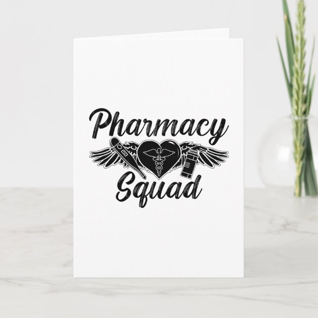 Läkemedelstekniker Medicine Tech Pharmacy Squad Kort (Framsida)