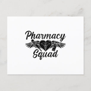 Läkemedelstekniker Medicine Tech Pharmacy Squad Vykort