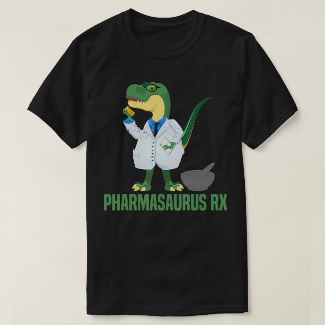 Läkemedelstekniker Pharmasaurus RX Di T Shirt (Design framsida)