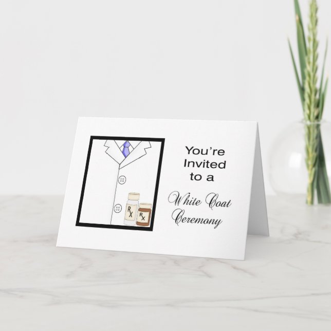 Läkemedelsvit Jackar Ceremonisk inbjudan (Framsida)