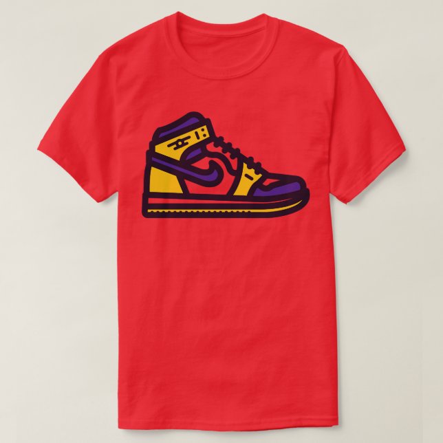 Lakers Basketball Sneakers T Shirt (Design framsida)