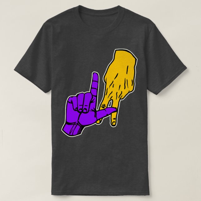 LAKERS Hand Signal T Shirt (Design framsida)