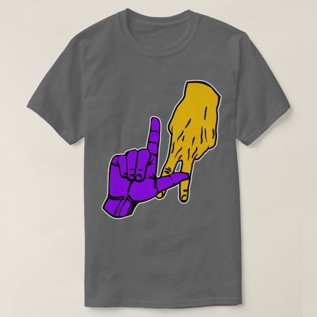 LAKERS Hand Signal T Shirt (Design framsida)