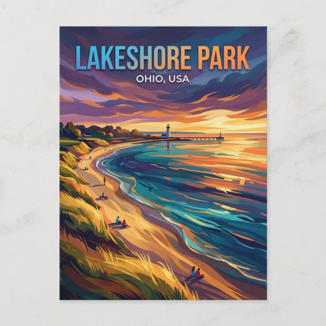 Lakeshore Park USA -> Strandsidan Park USA Vykort (Framsida)