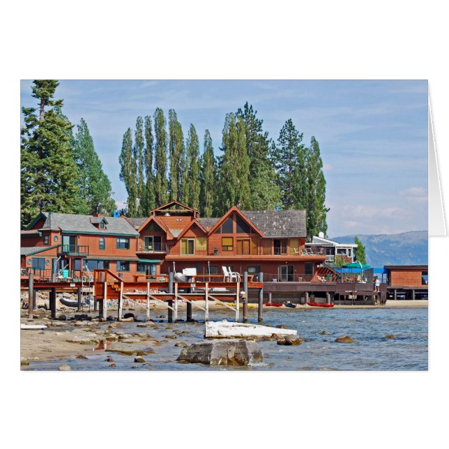 Lakeside Beach Hälsningskort (Framsidan Horizontal)