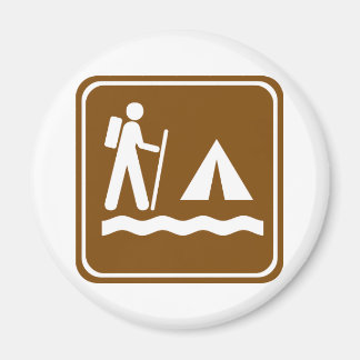 Lakeside Camping Highway-skylt för att dölja spår Magnet