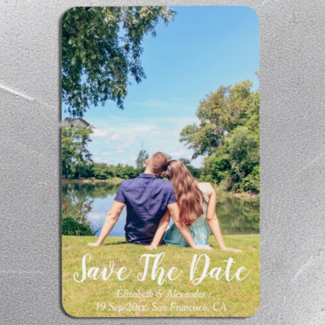 Lakeside Cottage Summer Spara datum Magnet (Skapare uppladdad)