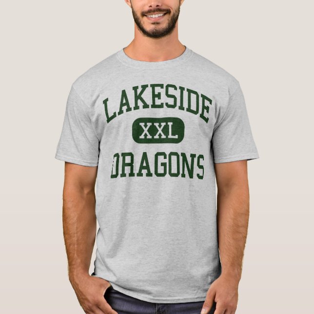 Lakeside - drakar - högstadium - Ashtabula Ohio T-shirt (Framsida)