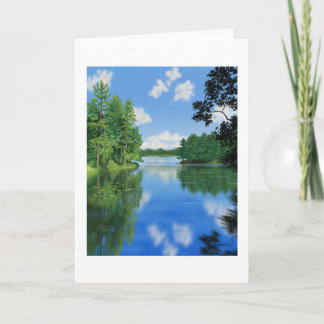 Lakeside Landscape Painting (målning av vildmark) Kort