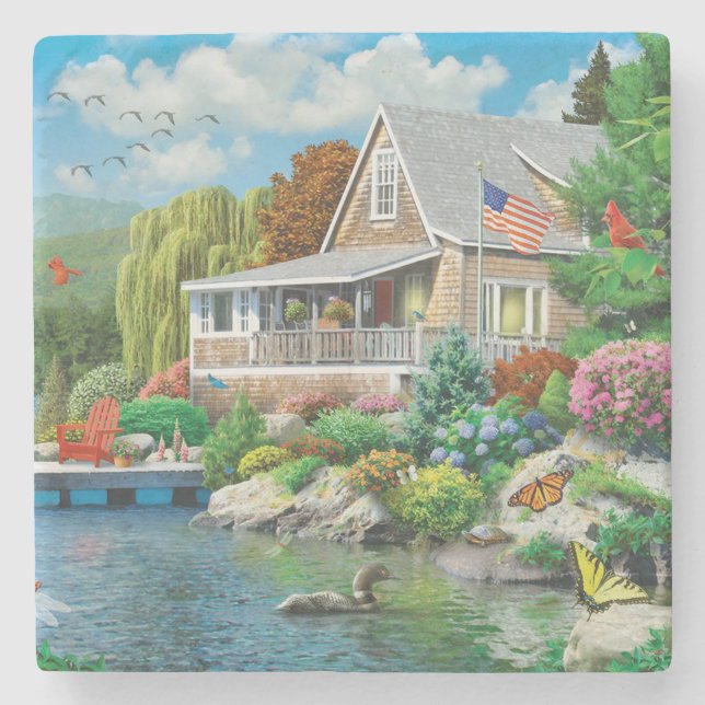 Lakeside Memories Fine Art Stenunderlägg (Framsidan)