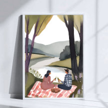 Lakeside Picnic | Fyllning av vattenfärg