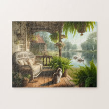 Lakeside Swans Serene Morning View Calming Gift