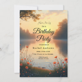 Lakeside Twilight Whispers vid Vatten Inbjudningar