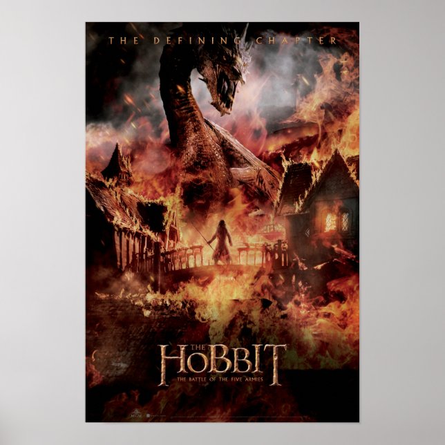 Laketown-blaze med SMAUG™ & BARD BOWMAN™ Poster (Framsidan)
