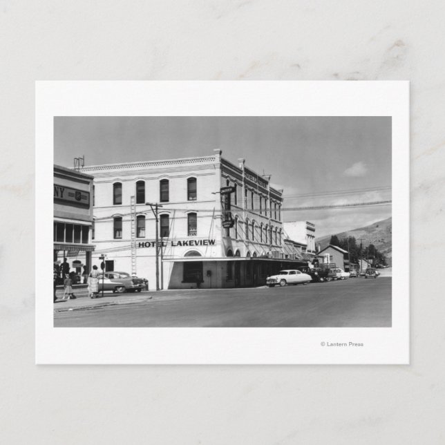 Lakeview, Oregon Main Street View Photograph #1 Vykort (Framsida)