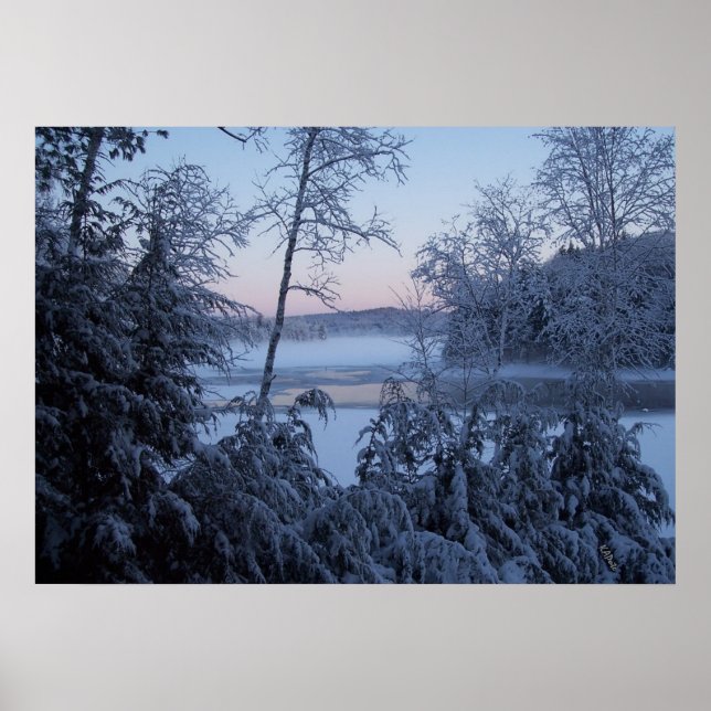 Lakeview Winter Frozen Photography Poster (Framsidan)