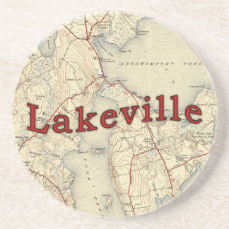 Lakeville Massachusetts gammal karta Underlägg Sandsten