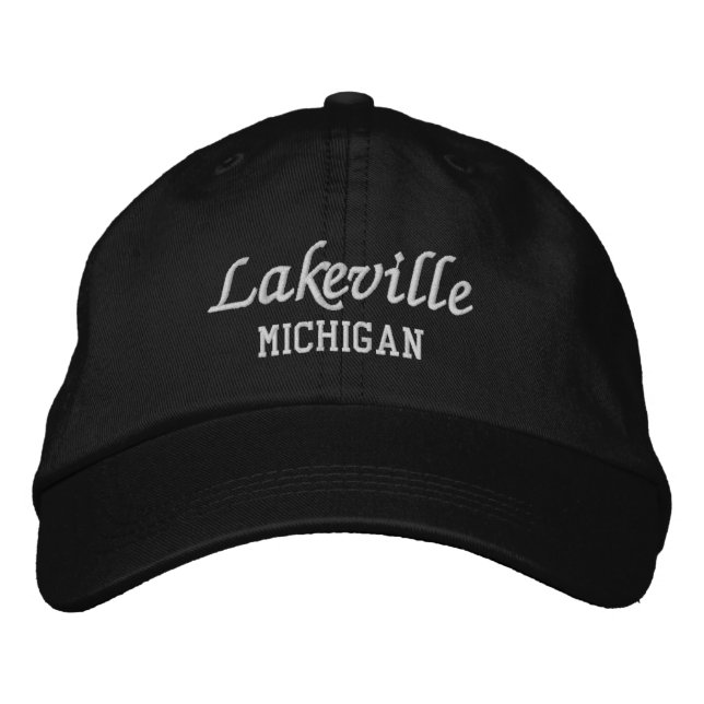 Lakeville Michigan Embroized Baseball Hat Broderad Keps (Framsida)