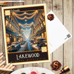Lakewood, Colorado Postkort för Vintage Vykort