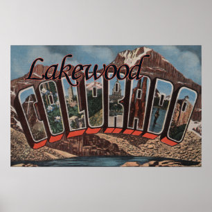Lakewood Colorado - stora brevplatser Poster