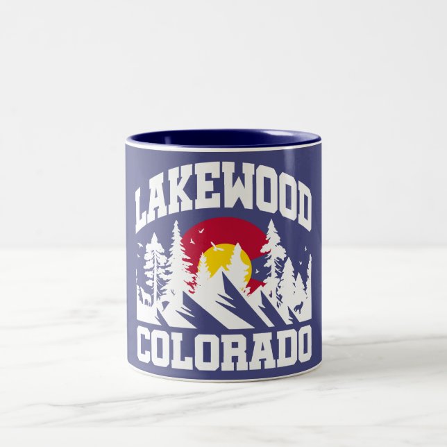 Lakewood,Colorado Två-Tonad Mugg (Center)
