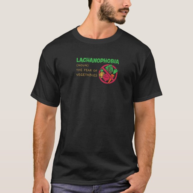 Lakhanofobi fruktan för grönsaker t shirt (Framsida)
