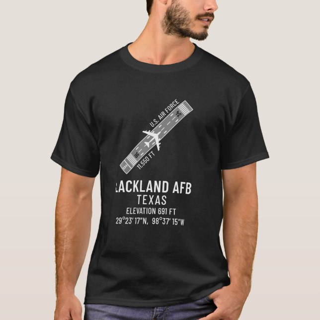 Lakkland Afb Luft Force Base T Shirt (Framsida)