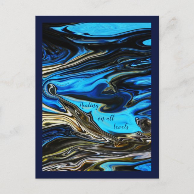 Läkning på alla nivåer marmorerad vykort (Framsida)