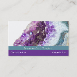 Läkningskristaller Amethyst Företagskort Visitkort