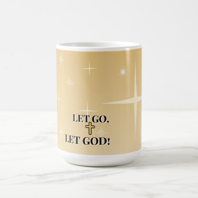Läkningsljus Låt gå Låt Gud Korsa Kaffemugg (Center)